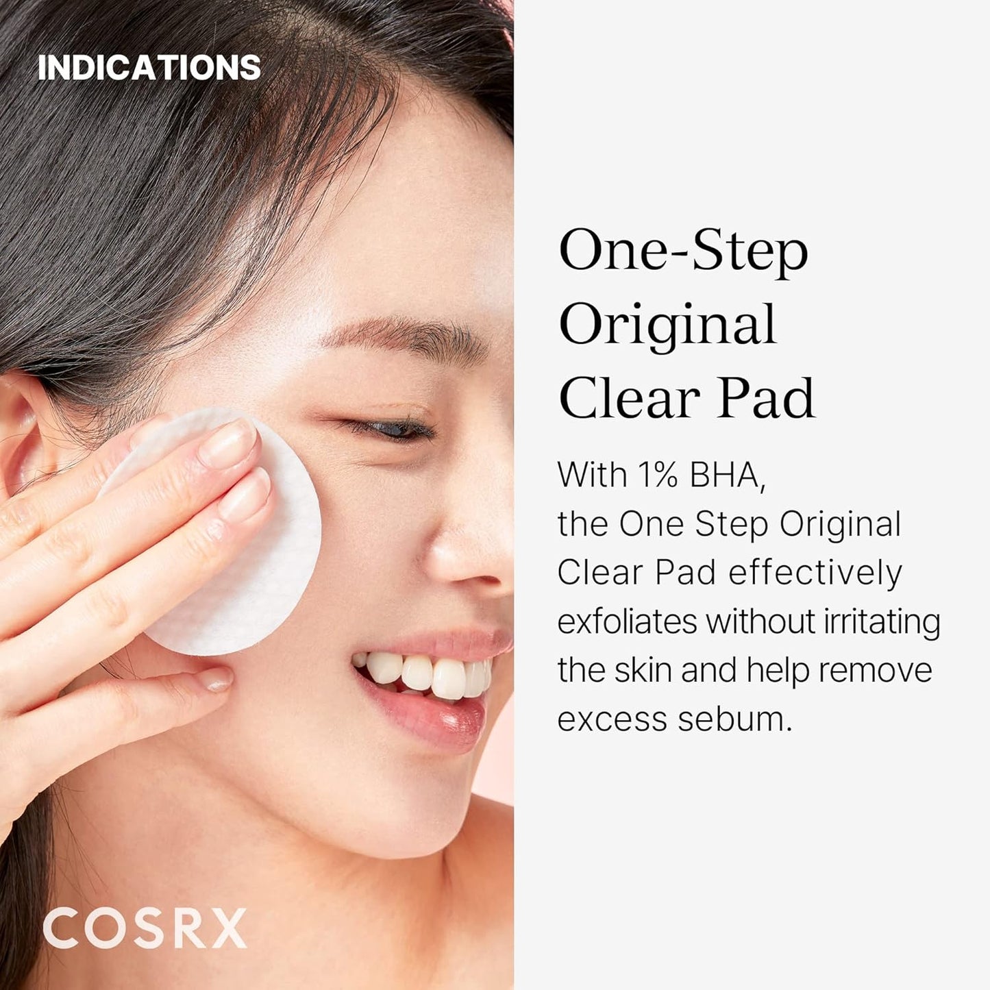 COSRX BHA Toner Pads, 70 Sheets, Exfoliating Pads for Dead Skin & Blackheads, Minimize Pores, Prevent Breakouts, Improve Skin Texture, Korean Skin Care