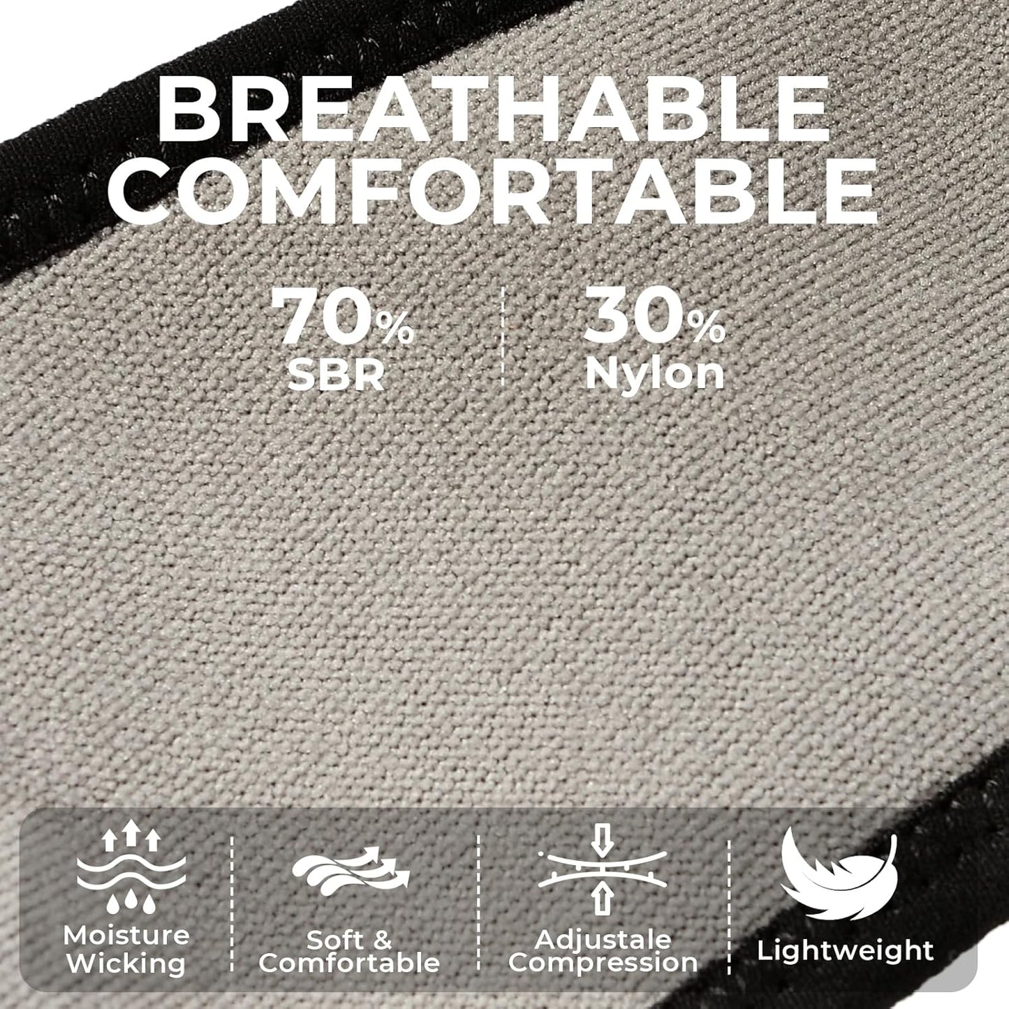 NeoTech Care Wrist Band - Elastic & Breathable Fabric - Adjustable Compression Strap - Men, Women, Right or Left - Support Wrap for Protection or Sports (Black Color, Size S, 1 Pair)