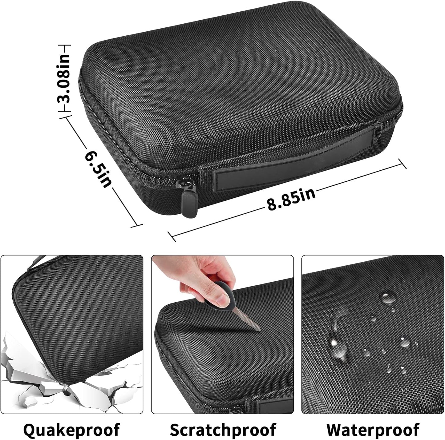 Case for Hatteker/for oneisall/for Ufre/for Limural Hair Clipper, Beard Trimmer Organizer Box for Men Hair Cordless Precision Shaver, with Inner Net Bag for Grooming Kit - Large(Case Only)