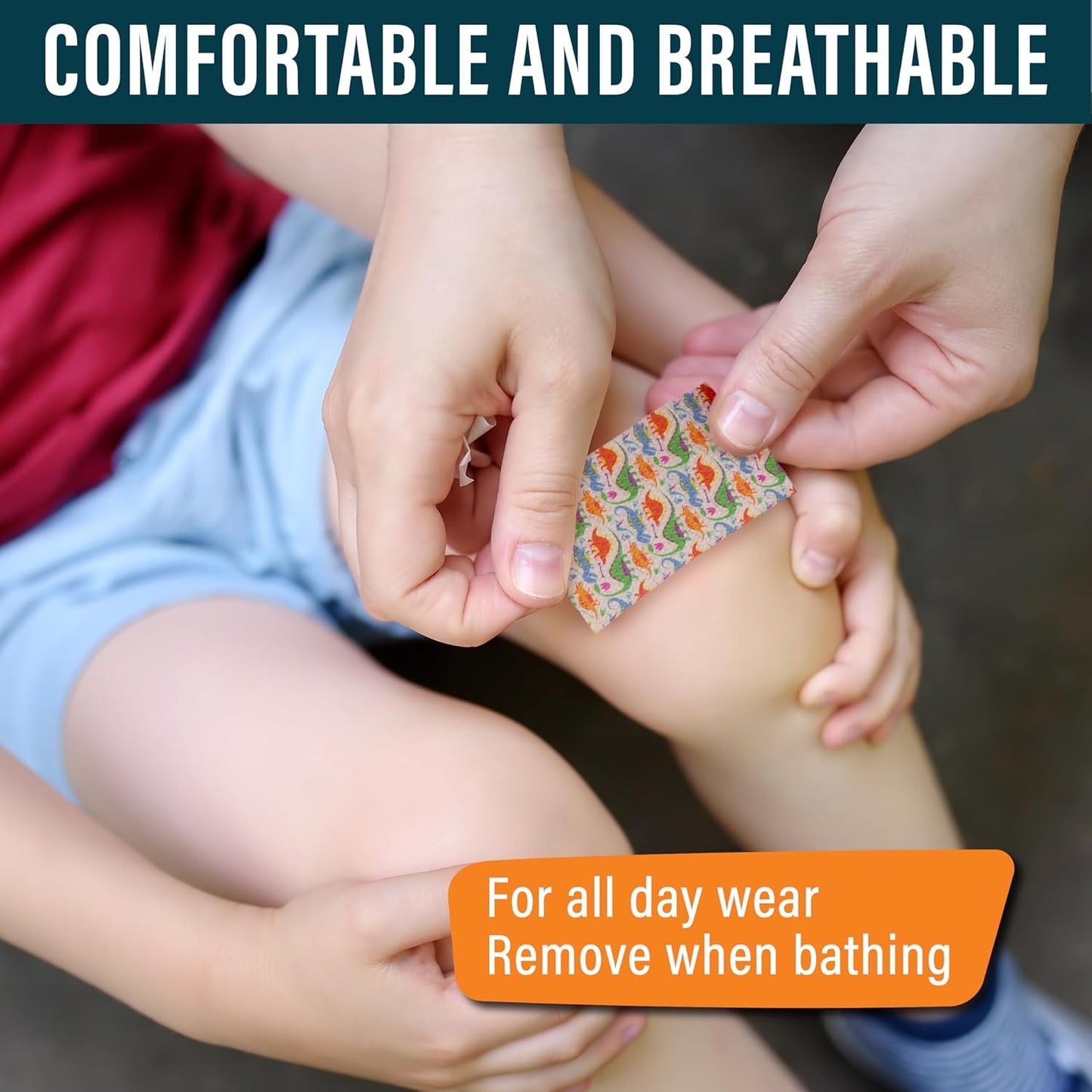 NUVADERMIS Silicone Scar Tape for Kids - Scar Tape for Surgical Scars - 120" x 1.5" Roll - Reusable Medical Grade Silicone Scar Tape for Children - 1 Pack - Dinosaurs