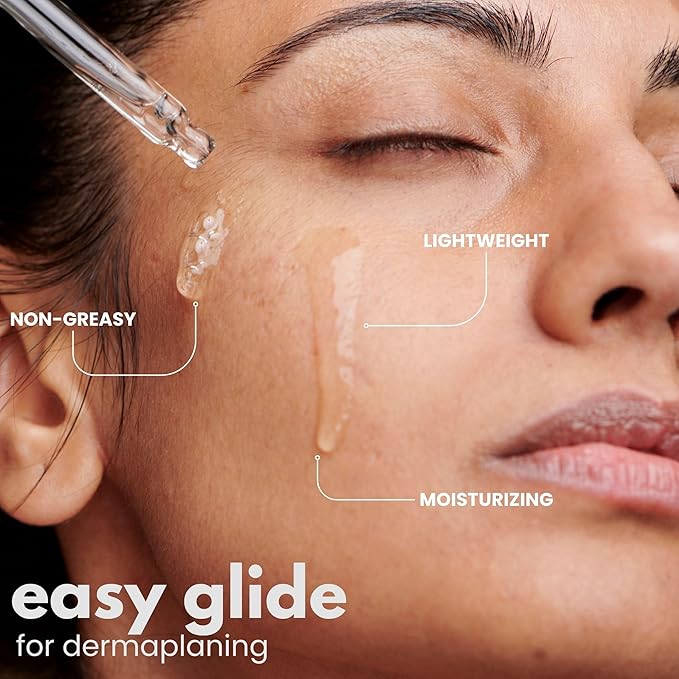 Dermaplane Kit for Women with Dry Skin - Face Shaving Oil and Razor Set - Non Comedogenic, Fragrance Free, Natural and Lightweight by Ouiloe