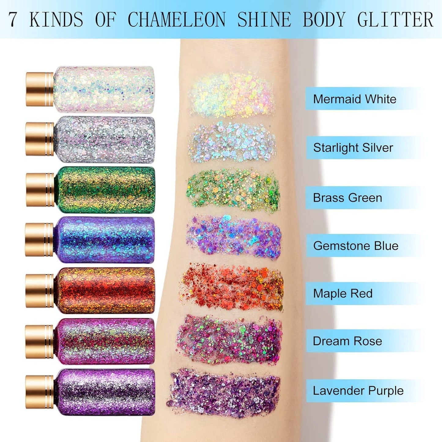 Cute Pink Face Body Hair Glitter Gel for Singer Concert Die-Hard Fans Makeup Accessories, Long Lasting Holographic Chunky Mermaid Sequin Sparkling Glitter Paint Makeup for Women Kids, 1oz