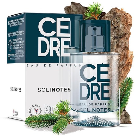 SOLINOTES Cedarwood Perfume for Men - Eau De Parfum | Refined Woody and Soothing Fragrance - Made in France - Vegan - 1.7 fl.oz