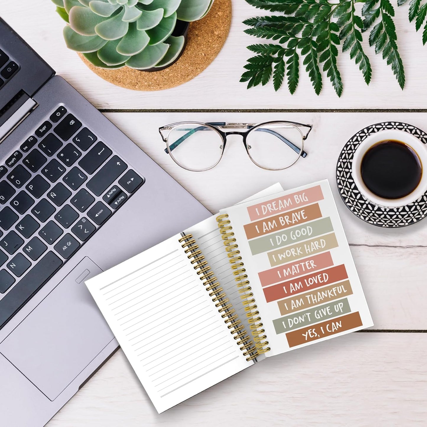 Inspirational Notebook, Positive Affirmations Journal, Daily Affirmations for Women, Inspirational Gifts for Women Girls, Notebooks for Work Note Taking, Spiral Notebook 5.5x8.3 with 164 Pages