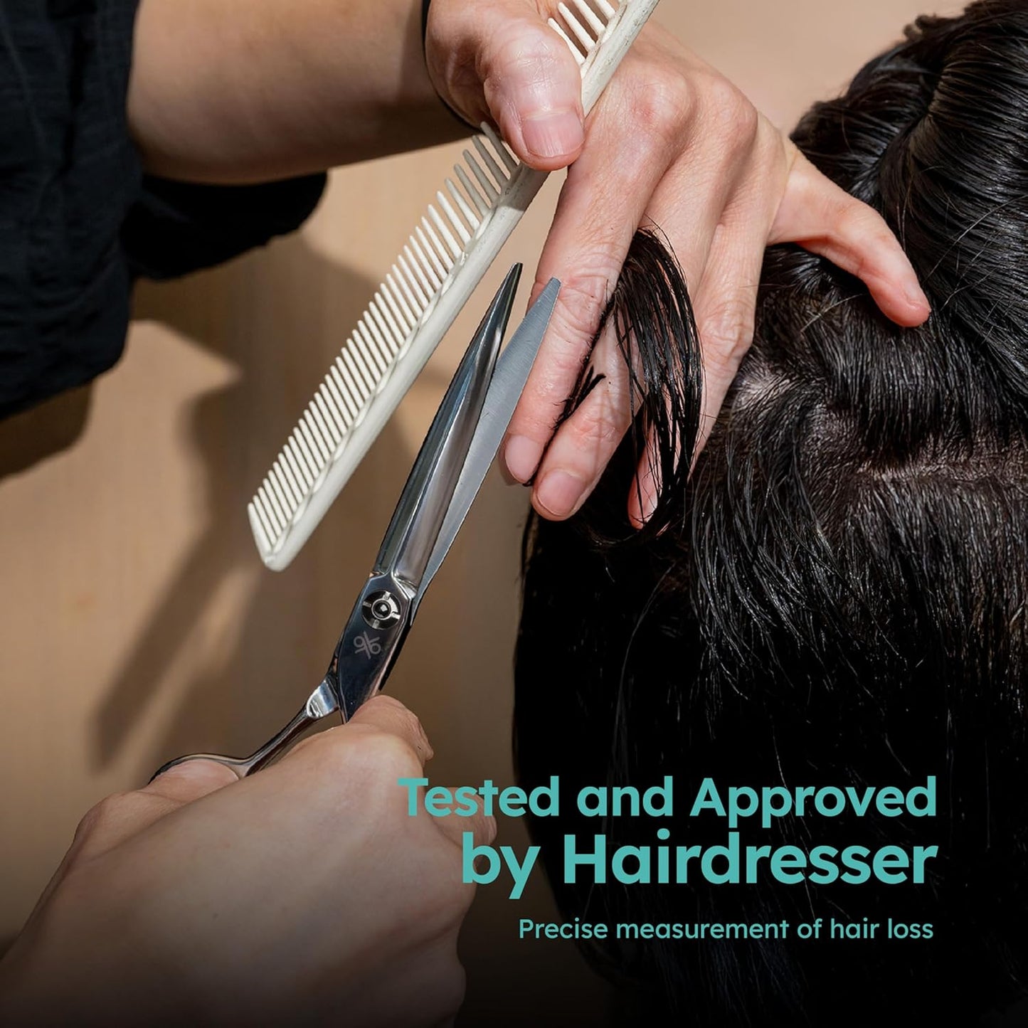 6.3" Hair Scissors – Special Blade Angle, Ideal for both Straight Cutting and Slide Cutting, Baber Shears Made with Premium VG10 Steel, Lightweight, Razor-Sharp, Ergonomic Handle for Comfort