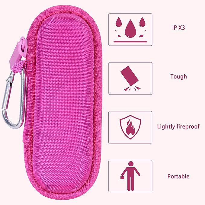 co2CREA Hard Case and Replacement Head Compatible with Finishing Touch Flawless Facial Hair Remover Electric Face Razor for Women (Pink Crystal Case + Replacement Head)