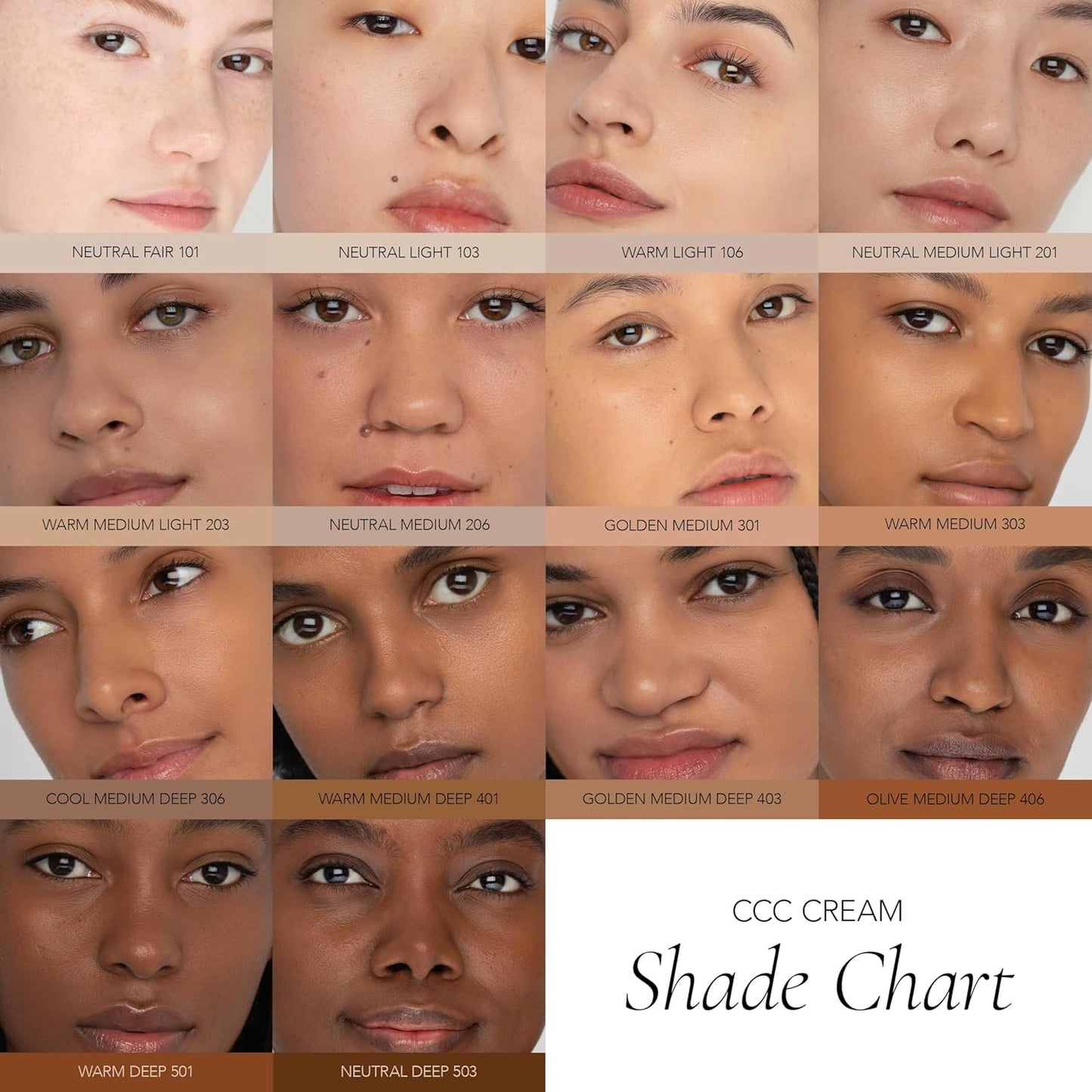 CLE Cosmetics CCC Cream (Golden Medium 301 / SPF 50) - Color Correcting With Sunscreen - Lightweight, Hydrating Foundation - BB & CC Hybrid - Light to Medium Coverage - 1 fl oz