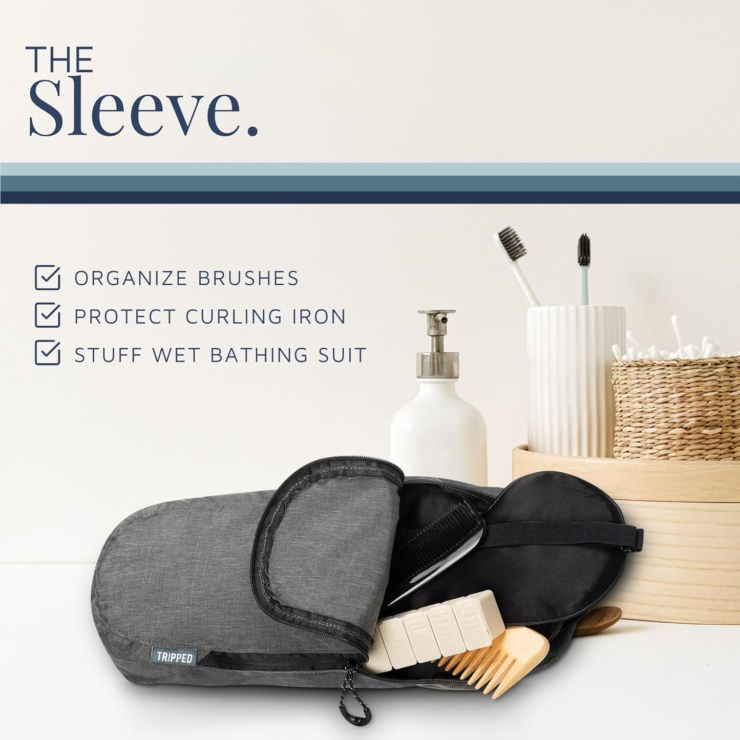 Toiletry Bag Kit Set: Hanging Travel Toiletry Bag + 311 TSA Cosmetic Liquid Bag + Ultralight Accessory Organizer Pouch