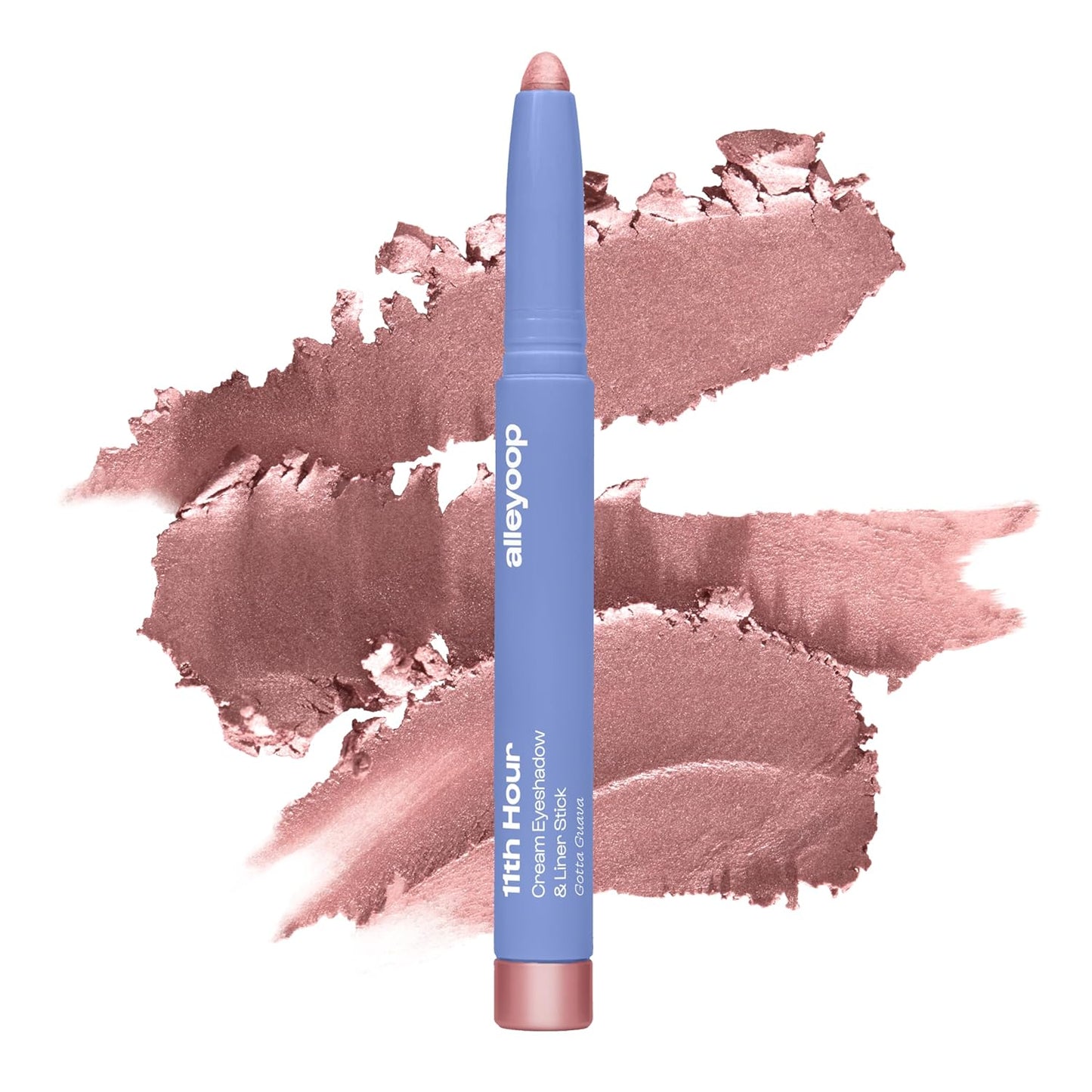 ALLEYOOP 11th Hour Cream Eye Shadow Sticks - Gotta Guava (Shimmer) - Award-winning Eyeshadow Stick - Smudge-Proof and Crease Proof for Over 11 Hours - Easy-To-Apply and Compact for Travel, 0.05 Oz