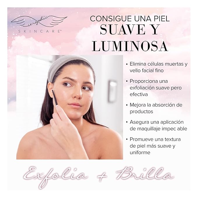 Seraphic Skincare Exfoliating Facial Razors Blades (3pc) – For Eyebrows, Peach Fuzz & Exfoliation – Dermaplane Face Razor for Women Face – Wheat Straw Handle & Swedish Stainless Steel Blades