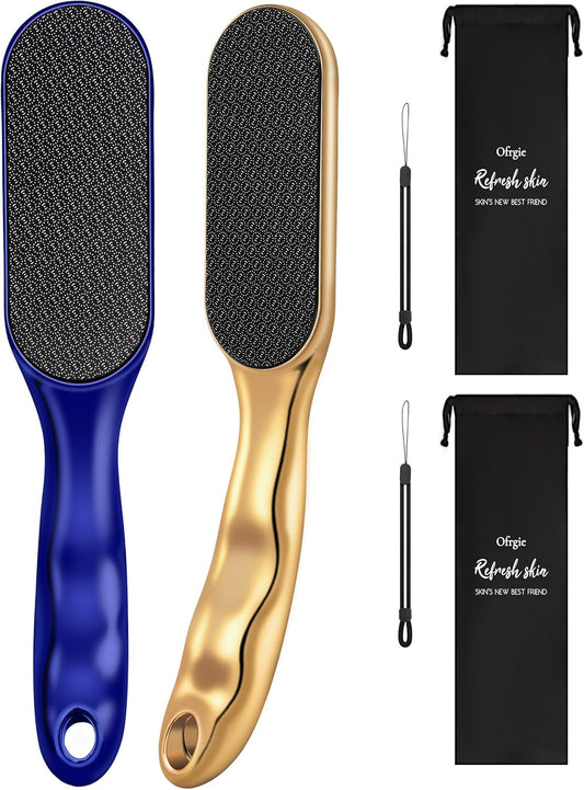 Beyond The Cream Veins Grain Foot File, Nano Glass Foot File, Hard Skin Callus Remover, Professional Pedicure Tool, Anti-Slip Handle Rope & Storage Bag, Ideal Gift for Beauty & Fitness Lovers, 2-Pack