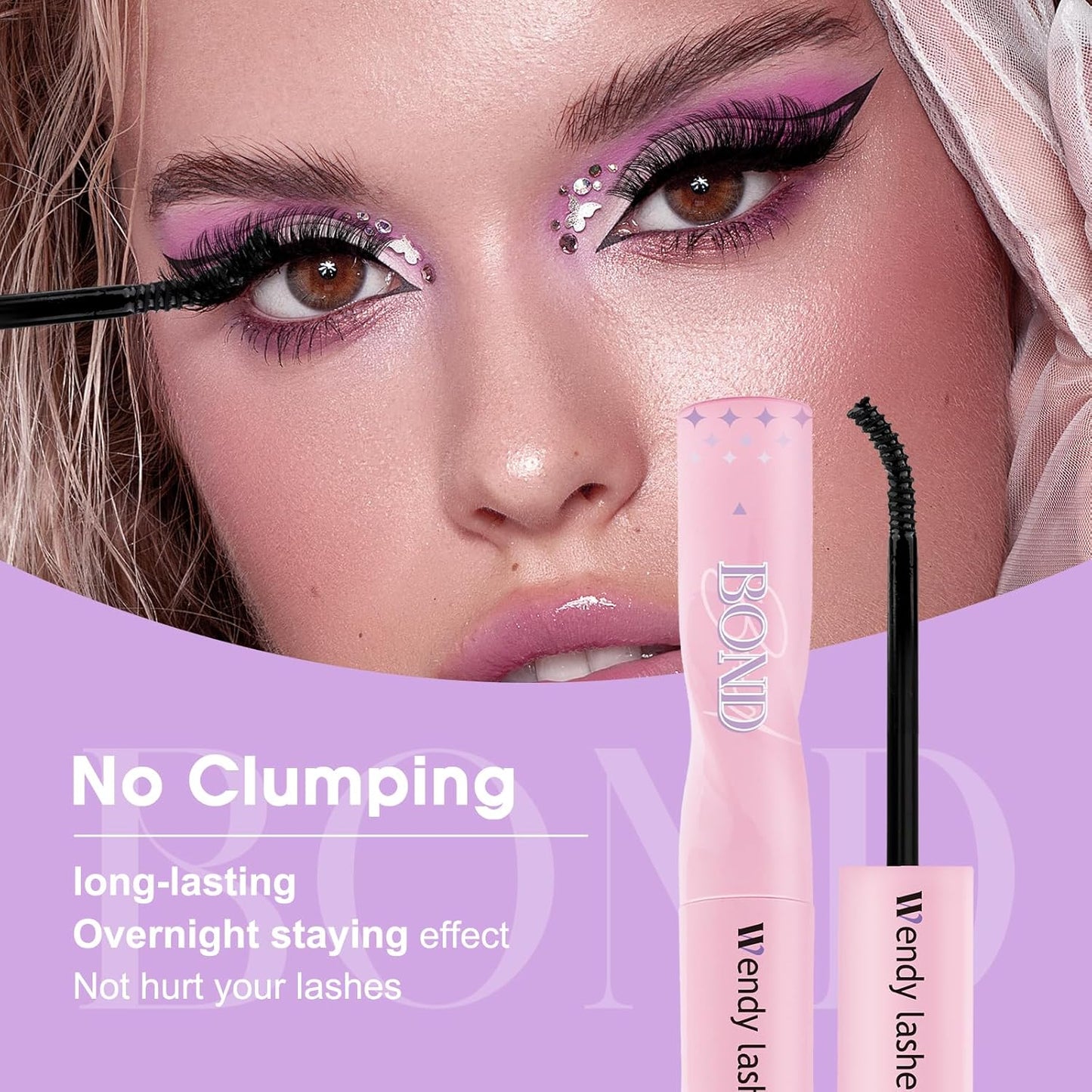 2 in 1 Lash Bond and Seal Kit for DIY Eyelash Extension,Waterproof,Black,Strong Hold Use at home（JS+FS）