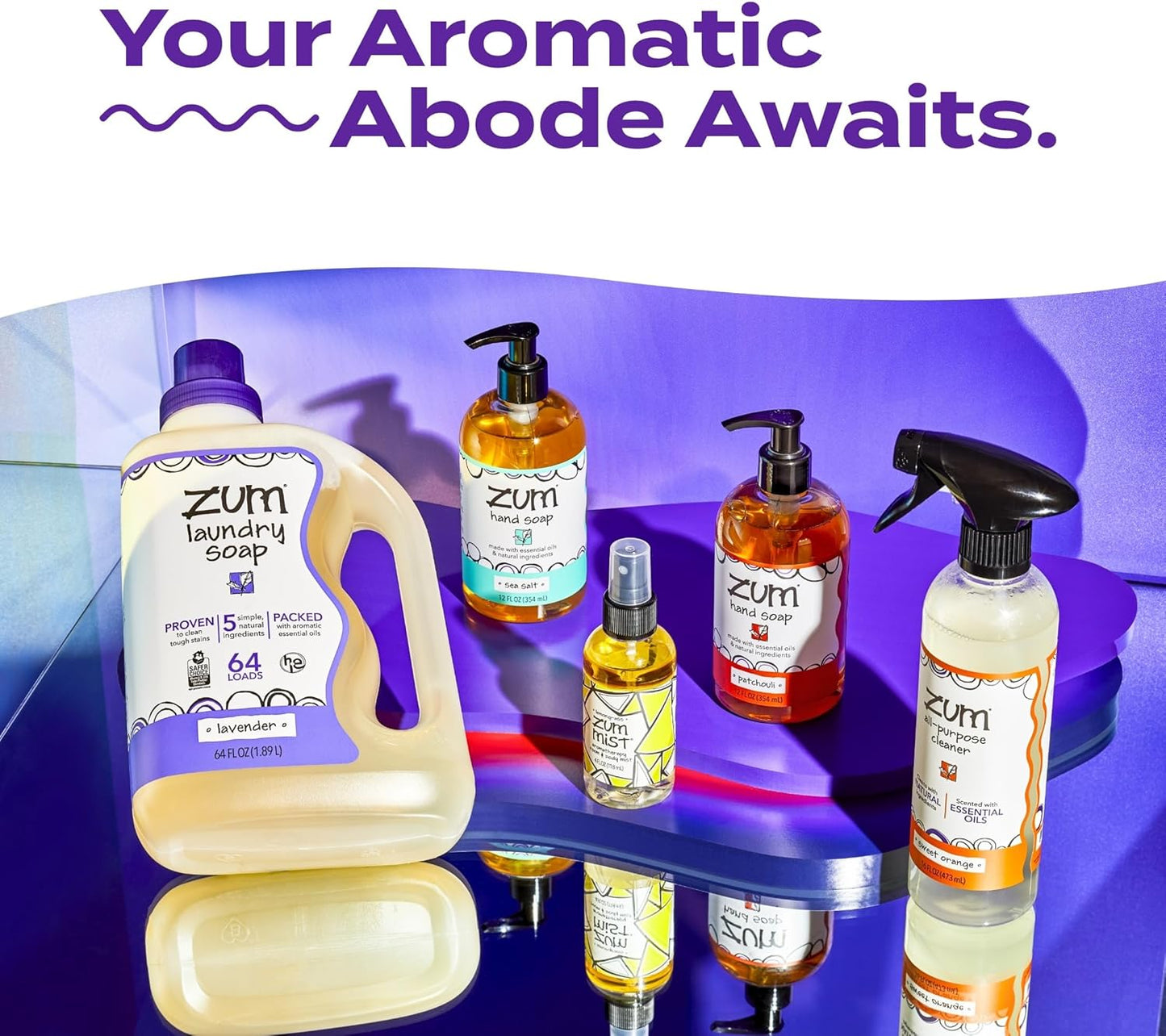 Indigo Wild Zum Mist Room & Body Spray - Aromatherapy Essential Oil Spray - Natural Body Mist & Room Spray - Frankincense-Lavender Scent - 4 fl oz (2 Pack)