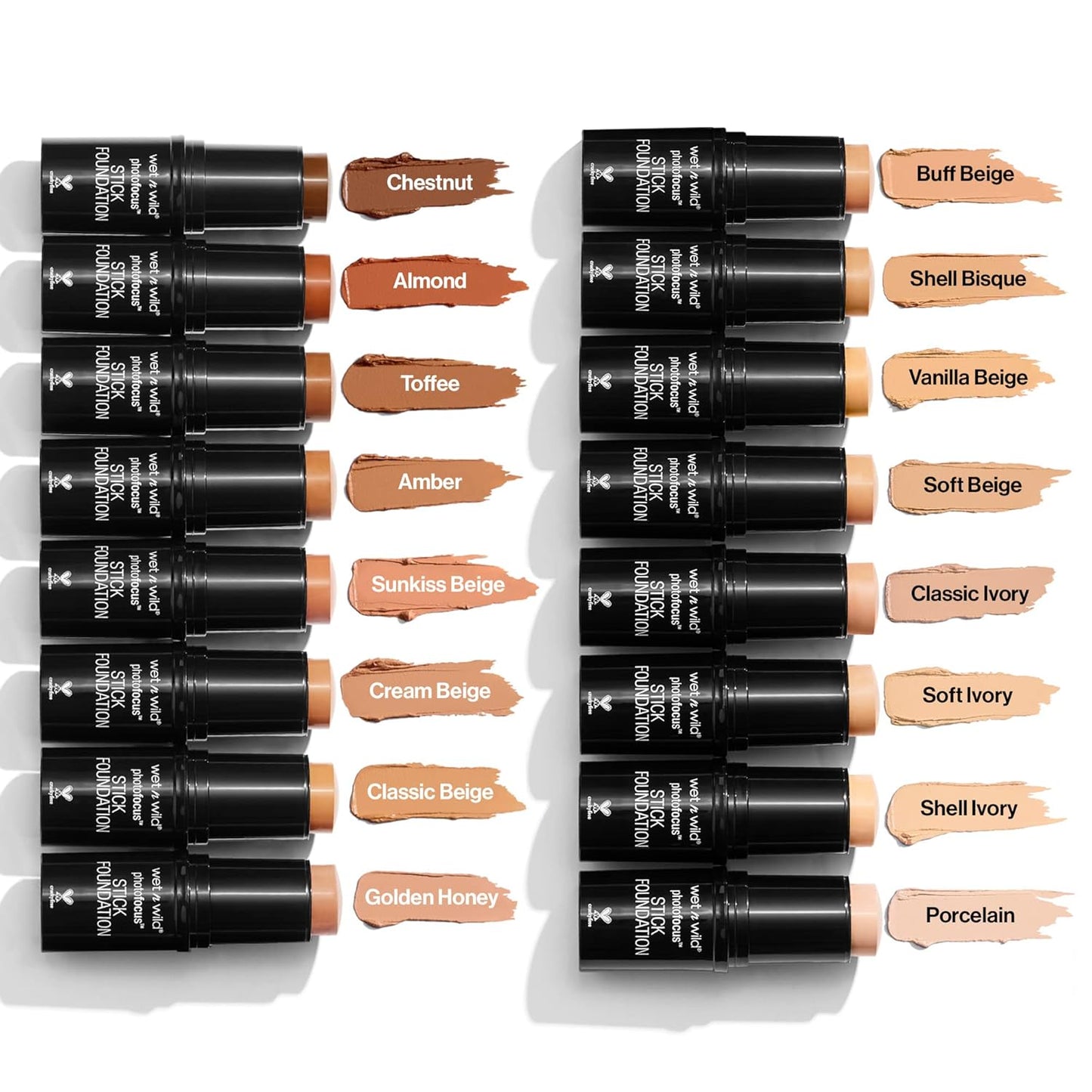 wet n wild Photo Focus Matte Foundation Stick Makeup, Soft Ivory | Vegan & Cruelty-Free