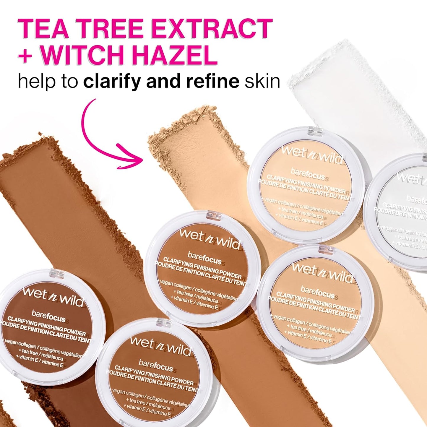 wet n wild Bare Focus Clarifying Finishing Powder | Matte | Pressed Setting Powder Medium-Tan