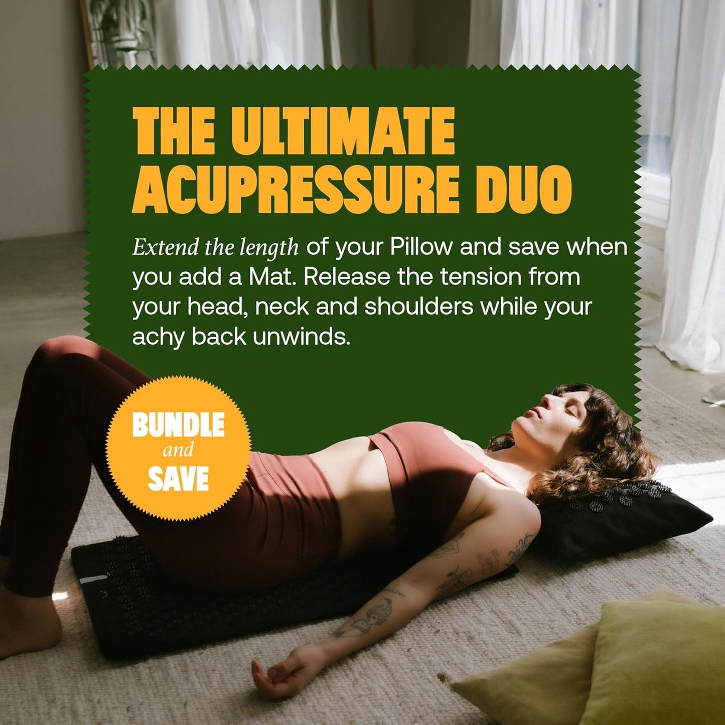 ShaktiMat Premium Acupressure Pillow, Original Intensity in Shakti Black, Massage Muscles, Aid Sleep & Unlock Inner Tension | Similar to Acupuncture, No Needles Required