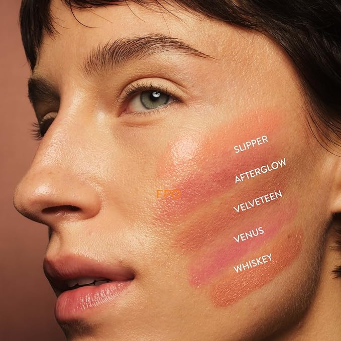 goop Beauty Cream Blush | Sheer Pop of Color for Lips & Cheeks | Vitamin C, Vitamin E & Safflower Oil | Natural Makeup for Glowing Skin | 0.5 oz | Venus - Translucent Fushsia