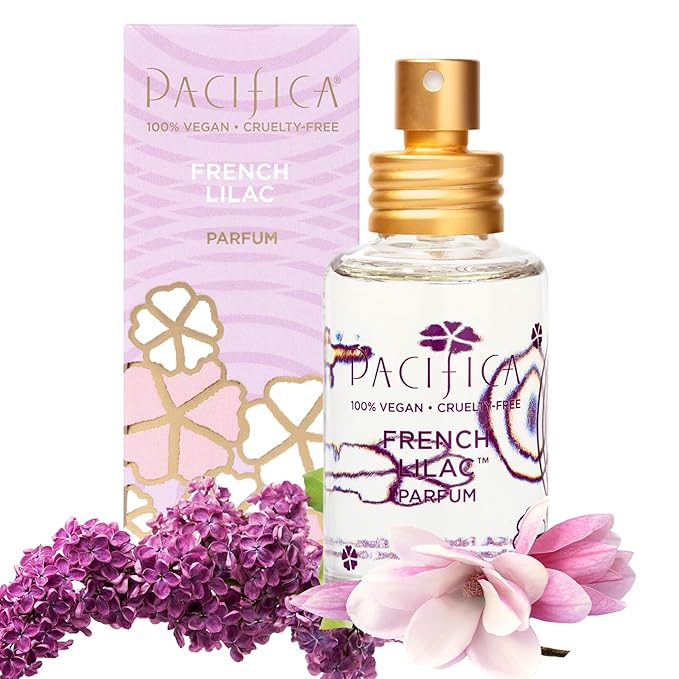 Pacifica French Lilac Spray Perfume – Clean Vegan Floral Fragrance for Women, Fresh-Cut Lilac & Powdery Magnolia Notes, Long-Lasting Romantic Spring Scent, 1 oz