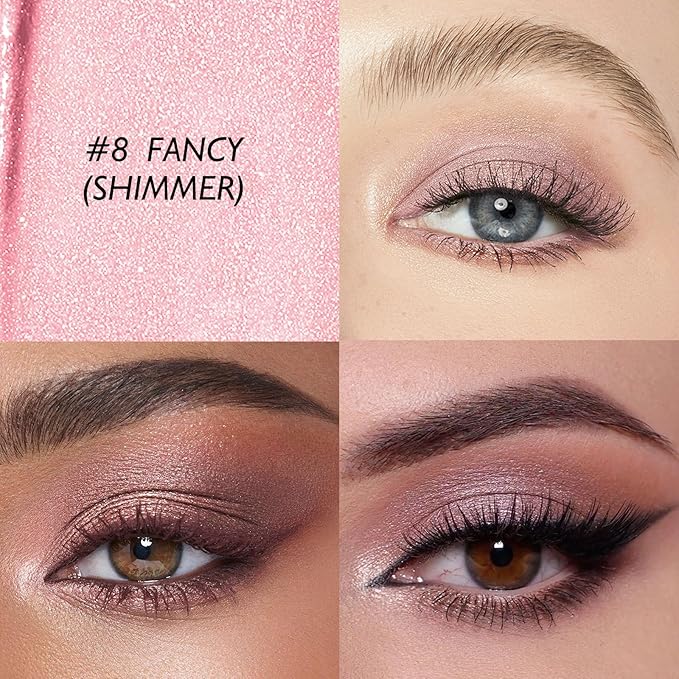 Eyeshadow Stick Waterproof Cream Eye Brighten Shadow Pencil Long-Lasting Crease-Proof Shimmer Glitter Eyeshadow Crayon Smooth High Pigmented Highlighter Neutral Eye Shadow Liner Makeup, 8 FANCY