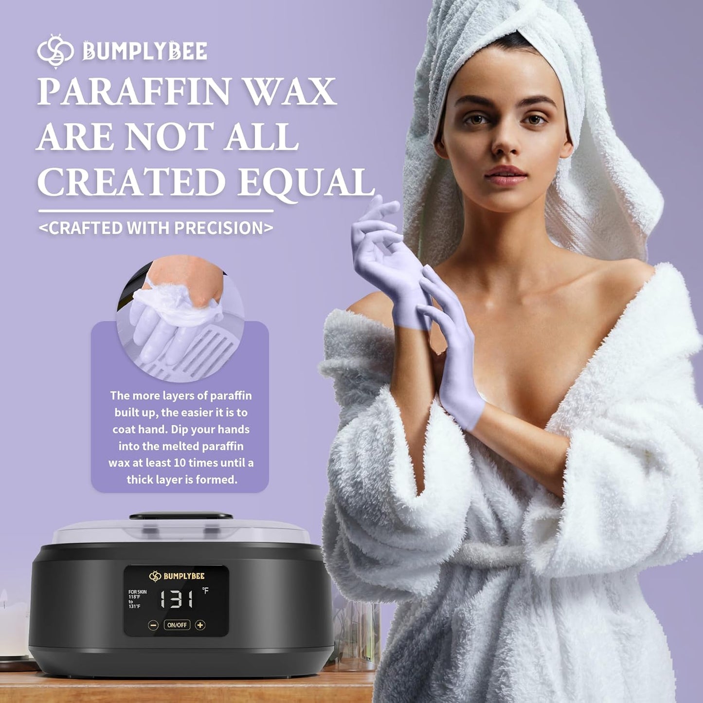 Paraffin Wax for Hand and Feet, 10 Pack Lavender Paraffin Wax Refills for Paraffin Wax Machine, Hand Wax Paraffin Wax Bath, Foot Wax Paraffin Bath, Moisturizing Hands Feet, Deep Hydration