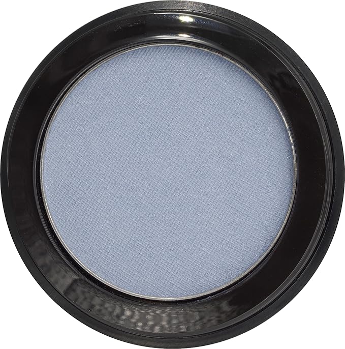 Light Blue Silver Grey Shimmering Pressed Powder Single Vegan Eyeshadow; Talc, Paraben & Cruelty Free