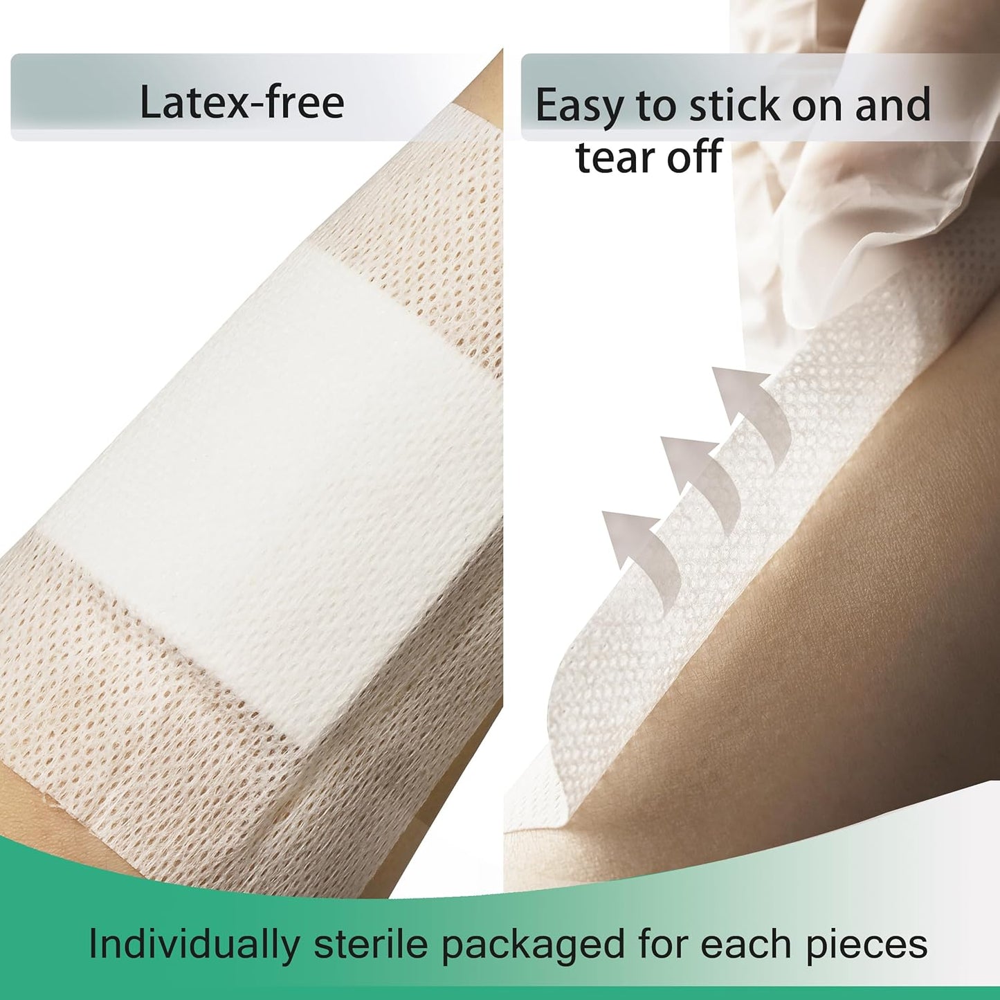 4X6 Inches Sterile Adhesive Island Wound Dressing Bandages - Extra Large Non Woven Cover with Bordered Gauze Pads, 25 Individually Pack, High Absorbent, Medical Grade by QICHUANG(4X6 INCHES - C25)