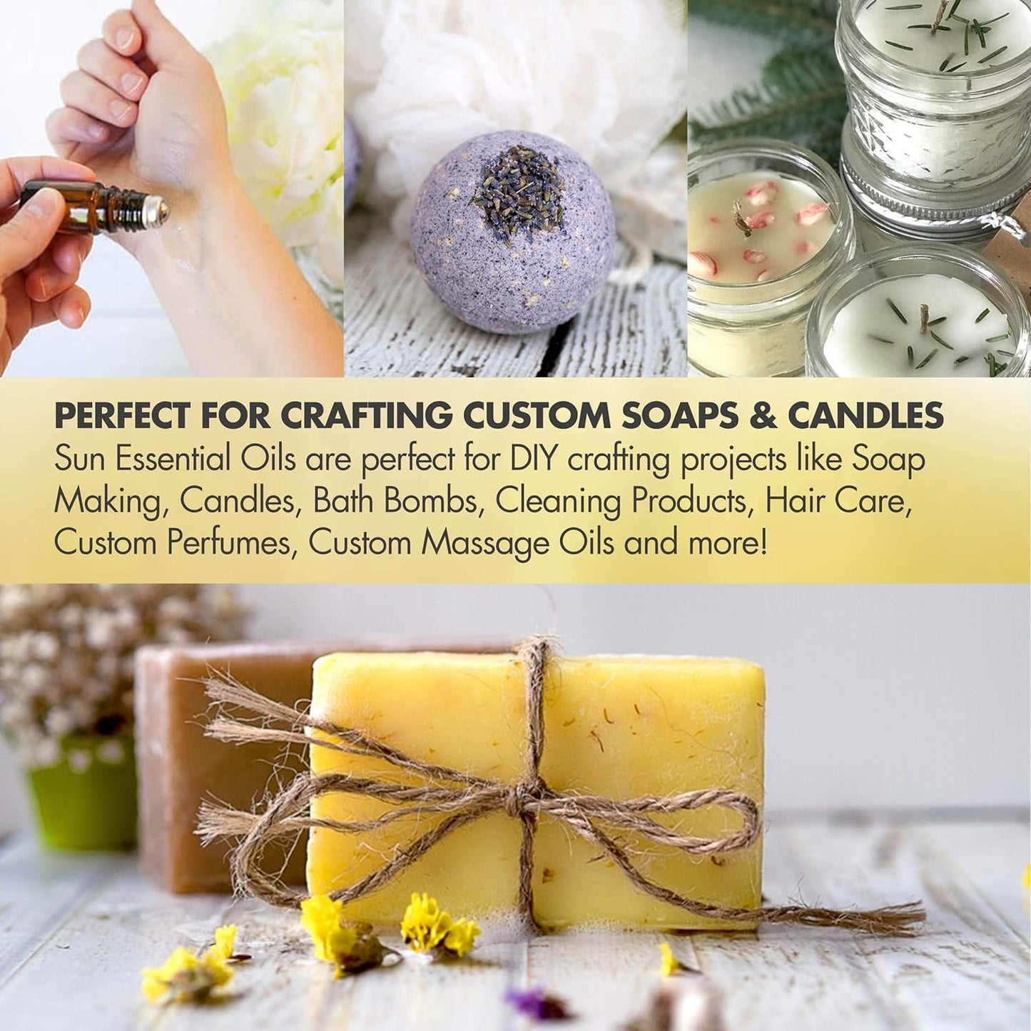 Sun Essential Oils – 16 oz Camphor Essential Oil with Dropper for Diffuser, Skin, Aromatherapy Massage, Humidifier, Crisp Scent for Candle, Lotion & Soap Making, Room Fragrance