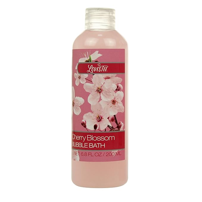 Spa Bath and Body - Spa Gift Baskets for Women & Girls, Cherry Fragrance, Spa Birthday Gift Includes Loofah Sponge, Bath Salt, Body Lotion, Soap Rose, Body Mist, Shower Gel Bubble Bath