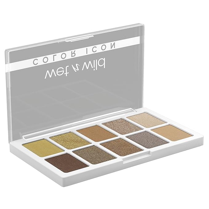 wet n wild Color Icon 10-Pan Eyeshadow Makeup Palette, Yellow Call Me Sunshine, Long Lasting, Shimmer, Metallic, Glittery, Matte, Rich Smooth Pigment, Cruelty Free