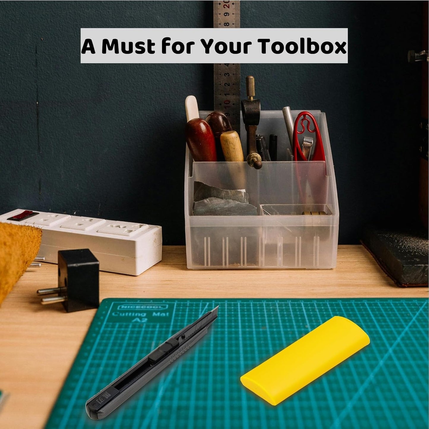 Umaki 2pieces Sharps Disposal Container for 9mm Utility Knife Blades & Razor Blade Disposal Case, Perfect for Home, Warehouses