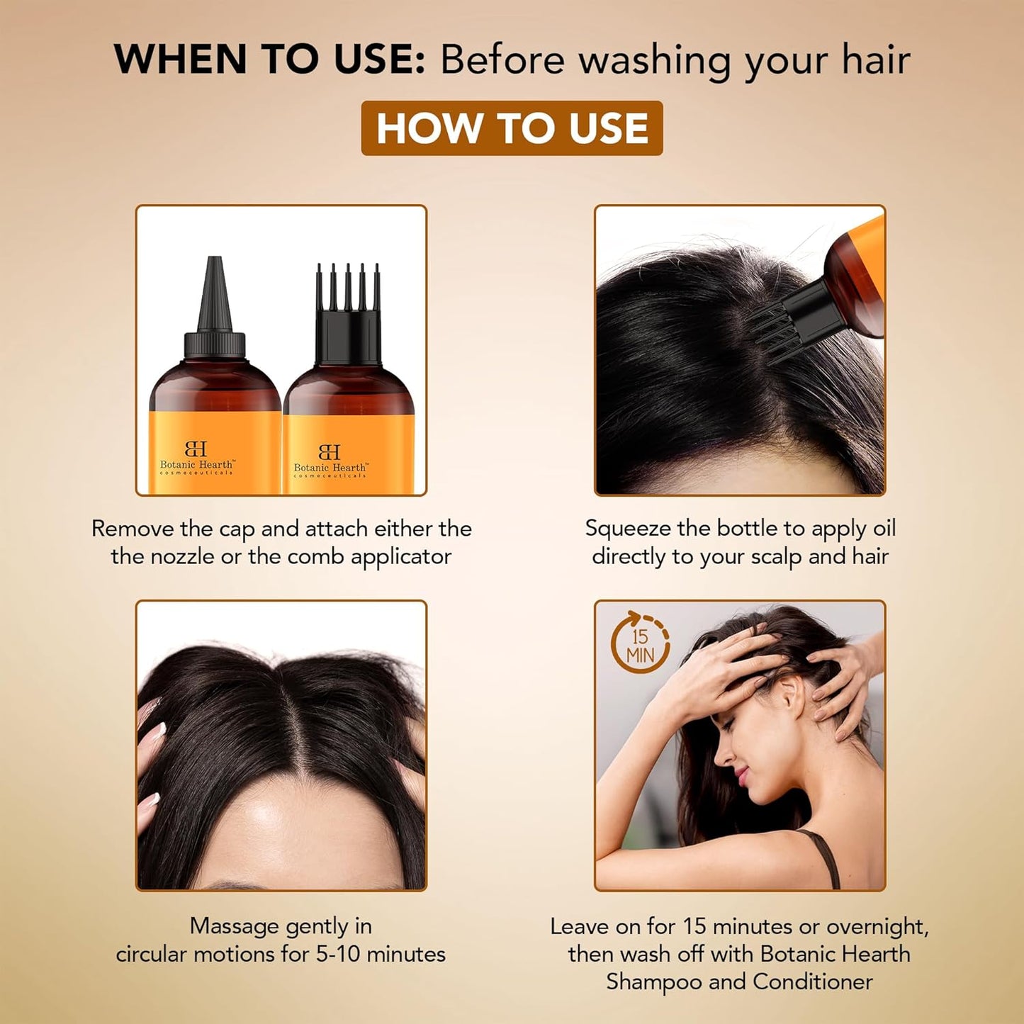 Botanic Hearth 100% Pure Pumpkin Seed Castor Oil For Hair Growth (6.7 fl oz)| Infused with Pumpkin, Castor, Biotin | Hair Oil Repairs Dry Damaged Hair, Strengthening, Healthier Hair- Hair Tonic