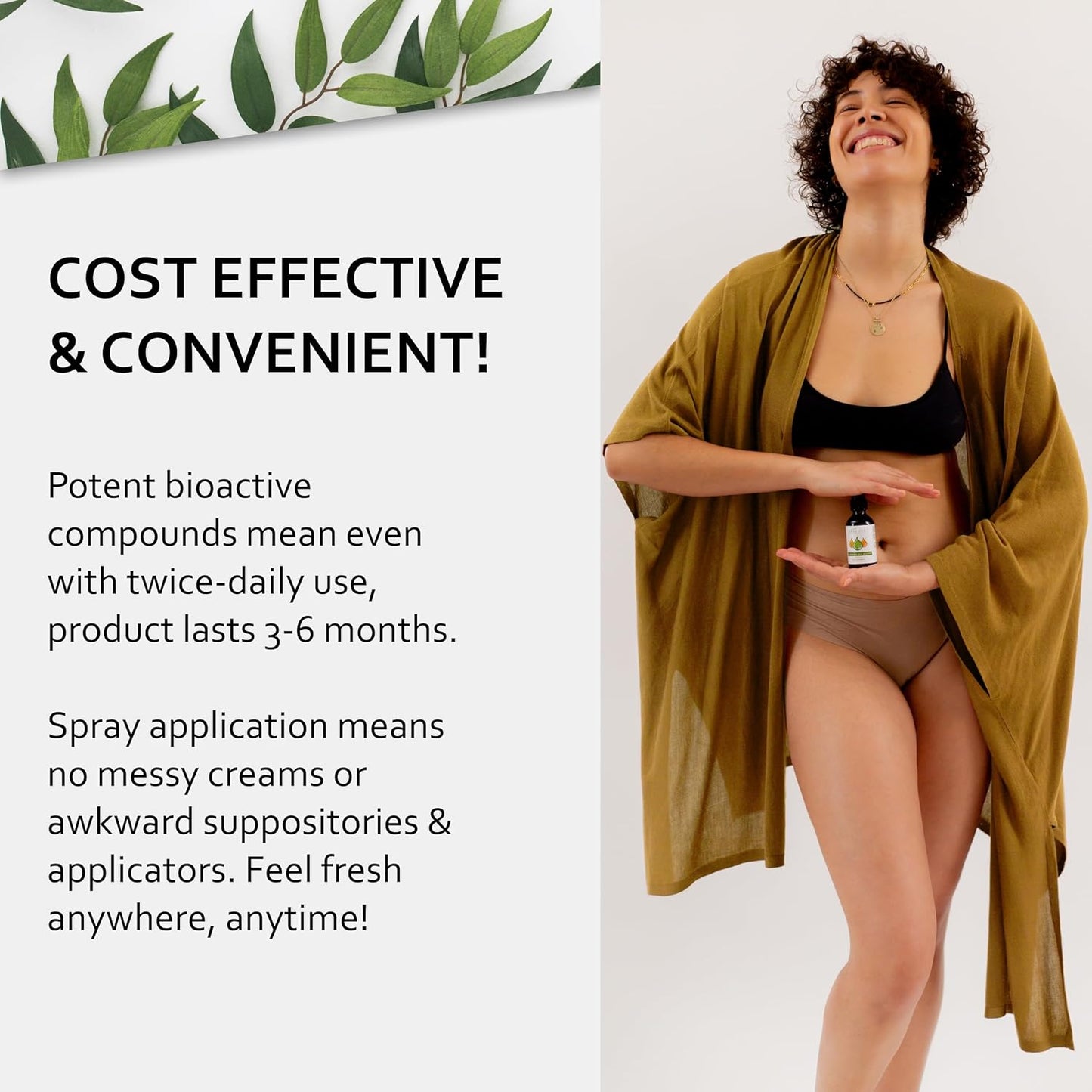 Bona Dea Naturals’ “The Original” All Natural Feminine Deodorant Spray | Intimate Yoni Oil Relief for Vaginal Itch, Odor, & Dryness | 2 oz Spray