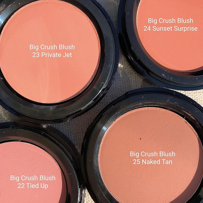 Big Crush Blush – Hypoallergenic silky powder blush for cheeks. Fine color pigmentation - buildable - long lasting face makeup. (24 Sunset Surprise, 2,5 g)