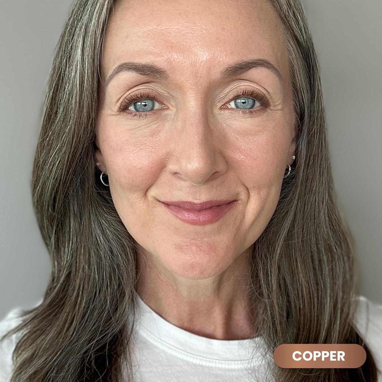 PrimeEyes Glide Eyeliner for Mature Women – Waterproof, Long-Stay and Mess-Proof – Gel Creme Texture, Discreet Sharpener and Effective Smudger (Copper Metallic)