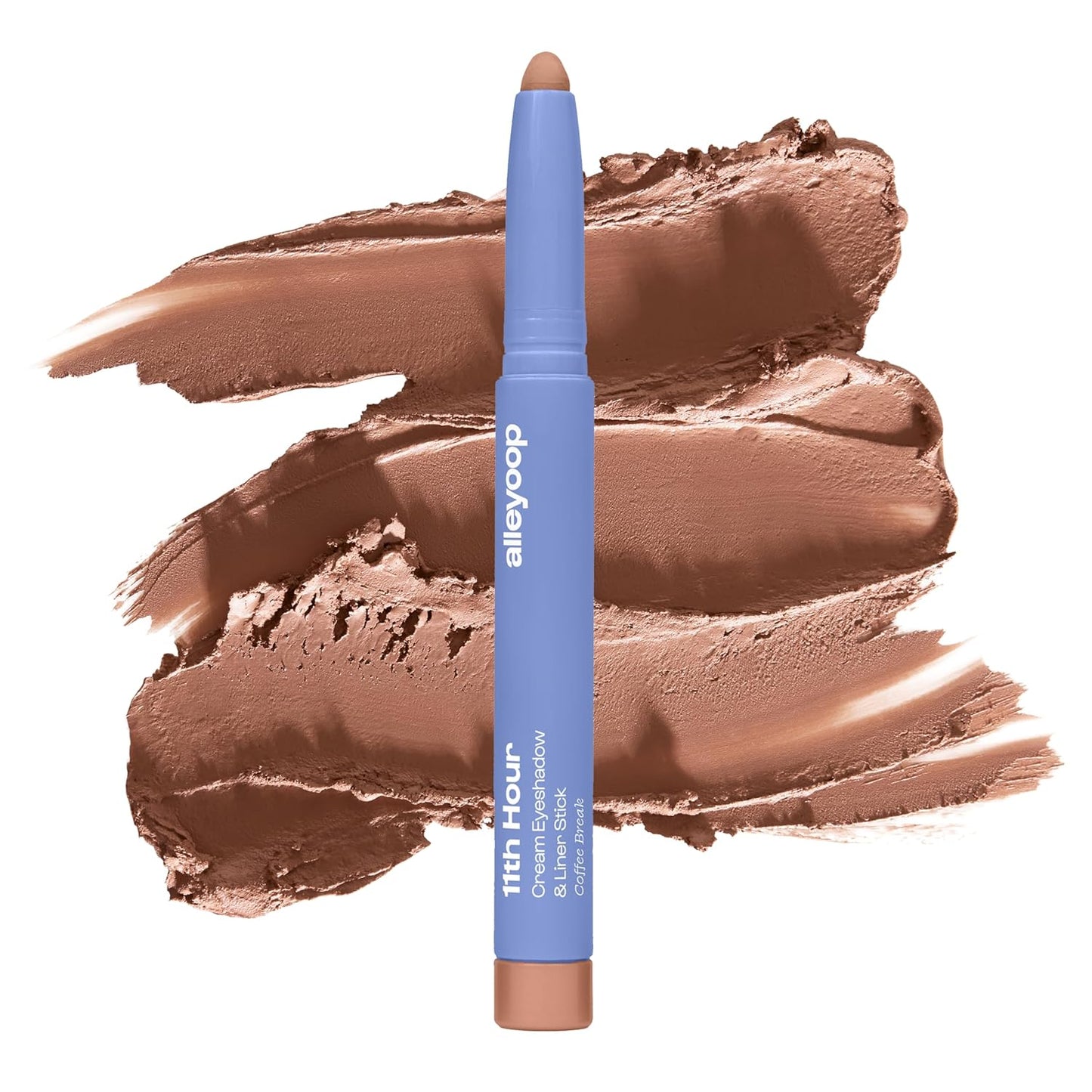 ALLEYOOP 11th Hour Cream Eye Shadow Sticks - Coffee Break (Matte) - Award-winning Eyeshadow Stick - Smudge-Proof and Crease Proof for Over 11 Hours - Easy-To-Apply and Compact for Travel, 0.05 Oz