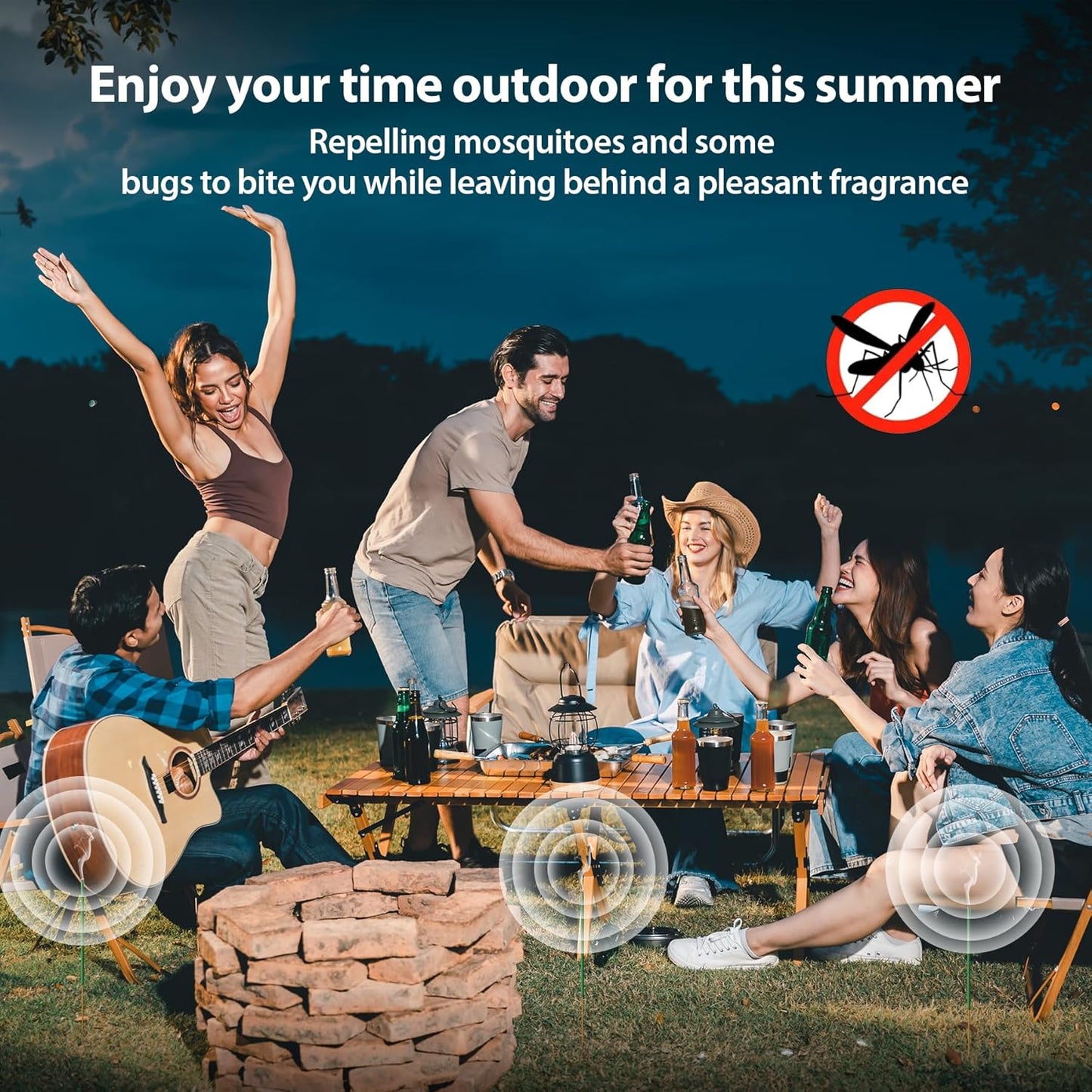 KICKOUTOR® Mosquito Repellent Outdoor Patio 120 PCS Citronella Oil Mosquito Incense Sticks Natural Organic Mosquito Barrier Mosquito Repeller for Backyard Travel Camping Indoors Gnat Mosquito Control