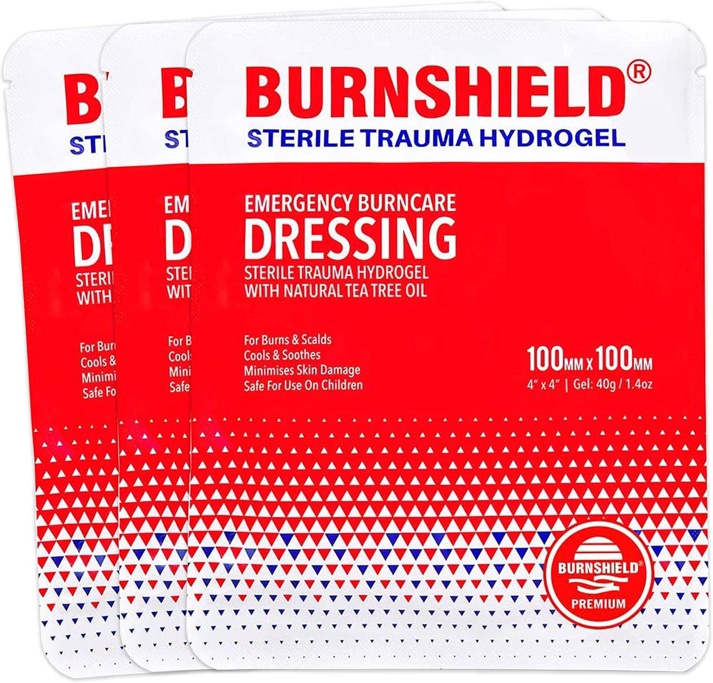 Burnshield 4" X 4" Burn Dressing, Sterile - 3 Count