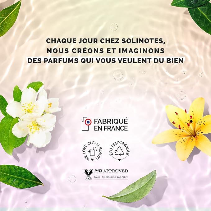 Solinotes Rose Perfume for Women, 1.7 Fl Oz/ 50 ML Eau De Parfum, Delicate Floral and Soothing Scent with Premium Ingredients - Clean Perfume, Cruelty Free, Vegan, Made in France