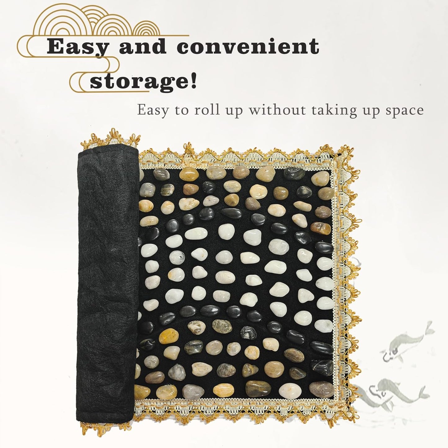 LIYAOLI Acupressure Mat for Feet - Cobblestone Foot Massager Pad for Home Use, Relieve Stress & Fatigue, Reflexology Therapy for Daily Relaxation (15.7" x 23.6")