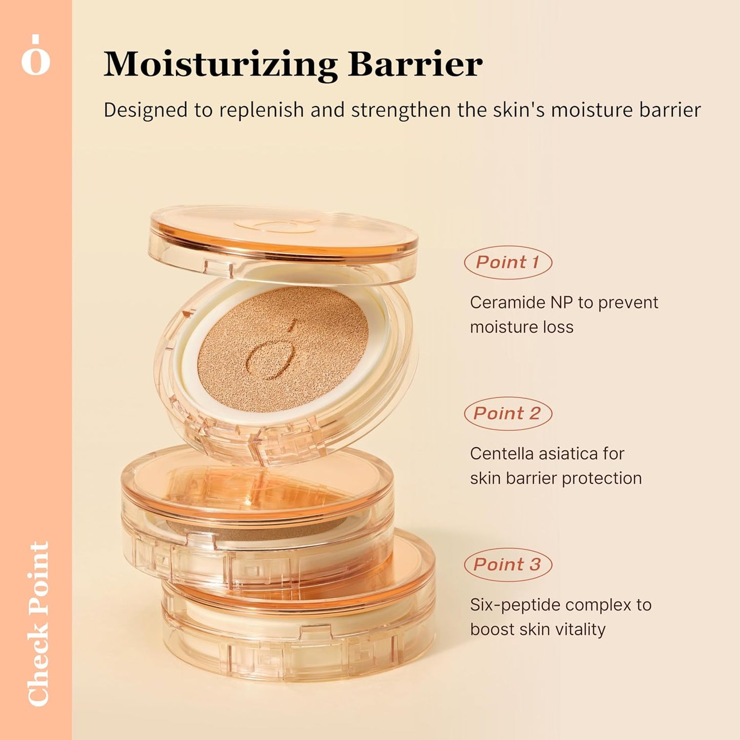 Skin Barrier Glow Cover Cushion, All-day Coverage, Glow Finish, Lightweight, Skincare-Like Texture, Non-cakey Makeup, Korean Cushion Foundation (#15C Dew at Dawn, 0.15 oz)