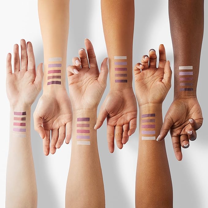 wet n wild Color Icon Eyeshadow Makeup 5 Pan Palette, Matte, Shimmer, Metallic, Long Wearing, Rich Buttery Pigment, Cruelty Free - Petalette