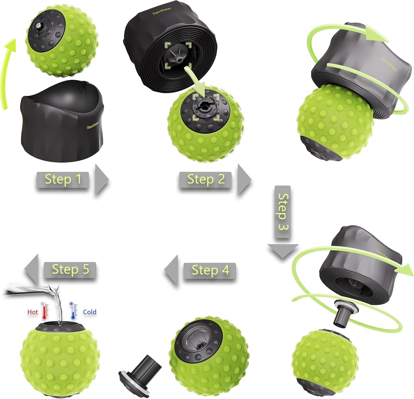 READAEER Manual Massage Ball, Massage Roller Ball for Shoulders, Arms, Neck, Back and Feet