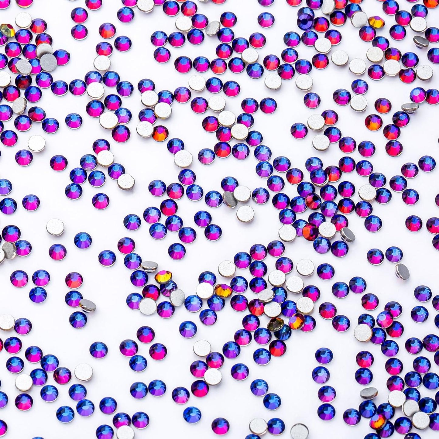 1440Pcs Blue Blaze Crystal Rhinestones,Glass Flatback Rhinestones Small Gemstones for Nail Face Makeup Art Crafts Clothes Decoration -(SS8,2.4mm,Blue Blaze)