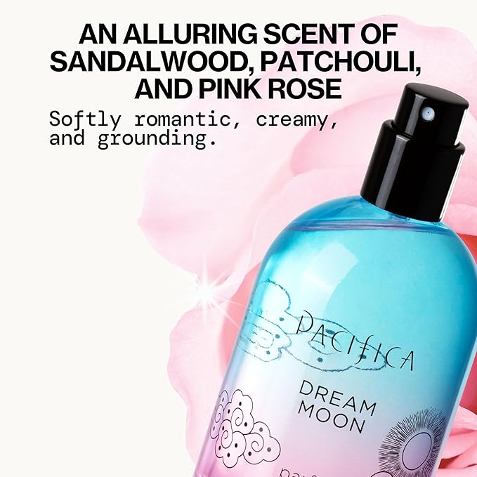 Pacifica Beauty Mood Moons Spray Perfume Set, Fragrances, Travel Perfume, Dream Moon, Flower Moon, Neon Moon, Blue Moon, Silver, Moon, Clean Perfume, Mini Perfume, Vegan, 0.05 fl oz Each (Set of 5)