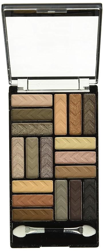 L.A. COLORS 18 Color Eyeshadow Palette, Downtown Brown CES750