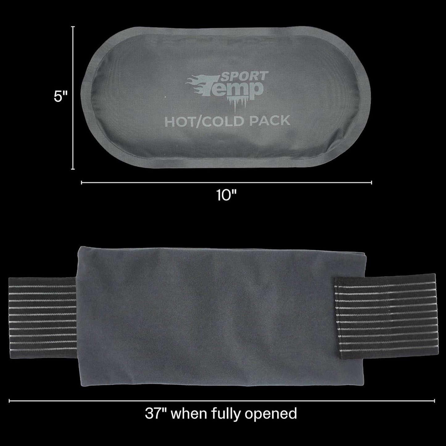 Hot & Cold Reusable Gel Packs (3 Packs + Adjustable Strap) Flexible Soft Compress - Ice & Heat Therapy for Injuries, Back, Shoulder, Hip, Knee, Joint Pain, Swelling, Bruises, Post Surgery - Sport Temp