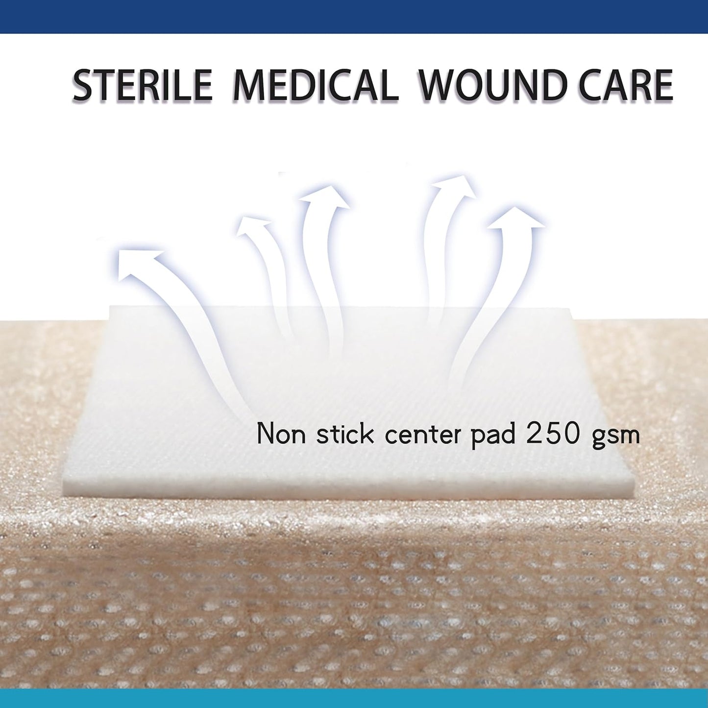 6"X8" 20 PCS Extra Large Sterile Nude Island Dressing Bandage for Wound - Self-Adhesive Boarded Gauze Pads - Latex Free - Medical Grade(Nude, 6"X8"-20PCS)
