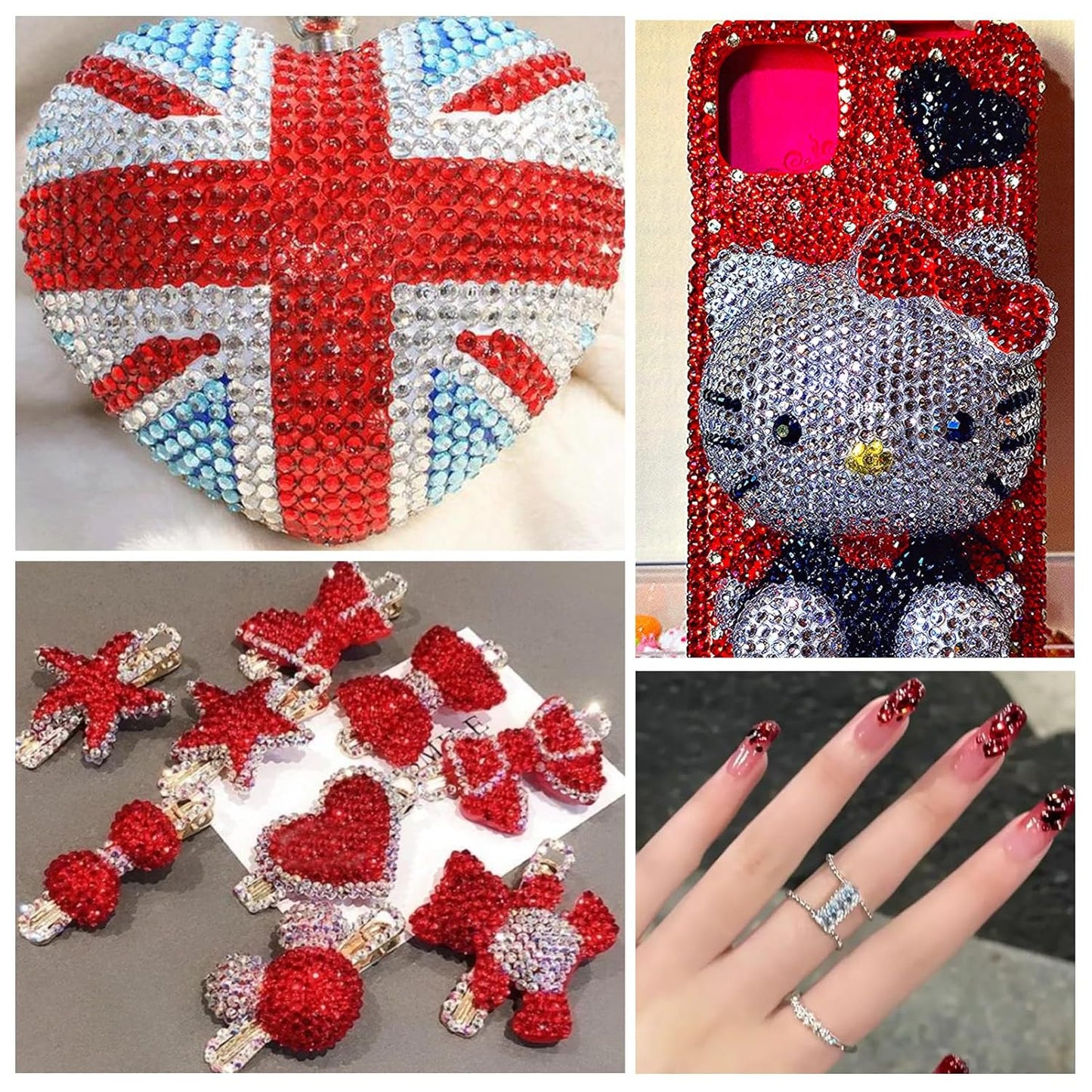 1440Pcs Siam Crystal Rhinestones,Glass Flatback Rhinestones Gemstones for Nail Face Makeup Art Crafts Clothes Decoration -(SS12,3.0mm,Siam)