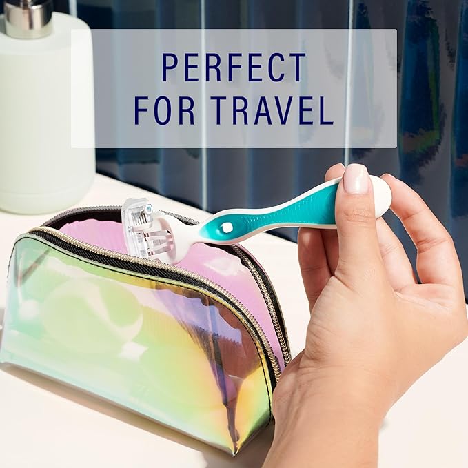 Schick Hydro Silk Sensitive Women's Disposable Razors, 6ct | 5-Blade Disposable Razors for Women Sensitive Skin | Travel Razor for Women