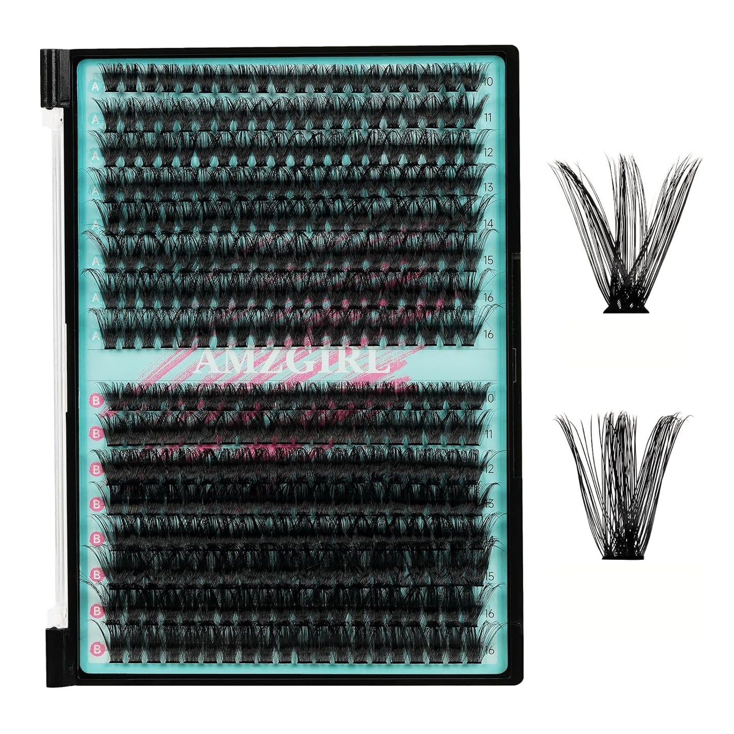 Lash Clusters 320Pcs 70D 90D Eyelashes Cluster D Curl Individual Wispy Lashes Cluster for DIY Cluster Eyelash Extensions at Home for Beginners (Mix10-16mm)